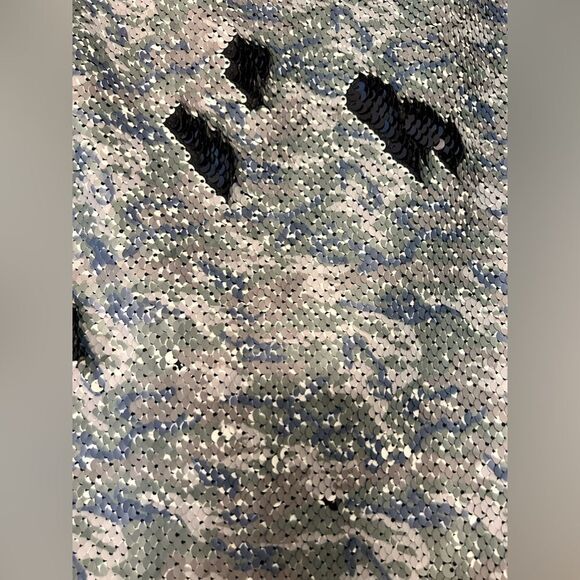 Free People FP-ONE Two Tone Camo Sequin Mini Skirt NWT Size 12 - Picture 11 of 11